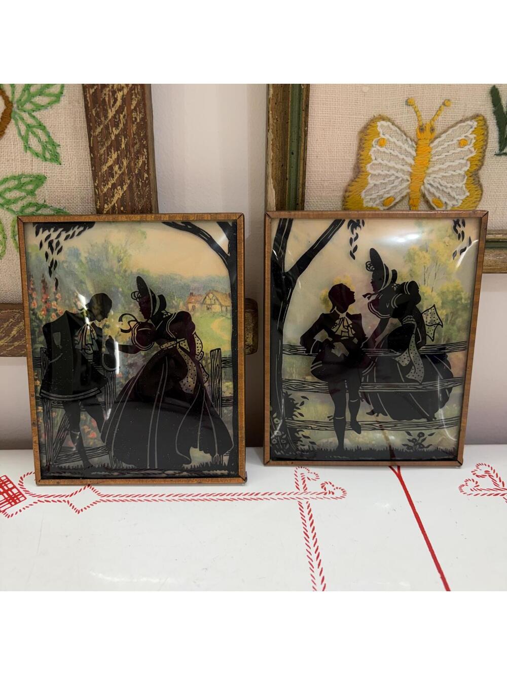 Convex silhouette wall art vintage 1940